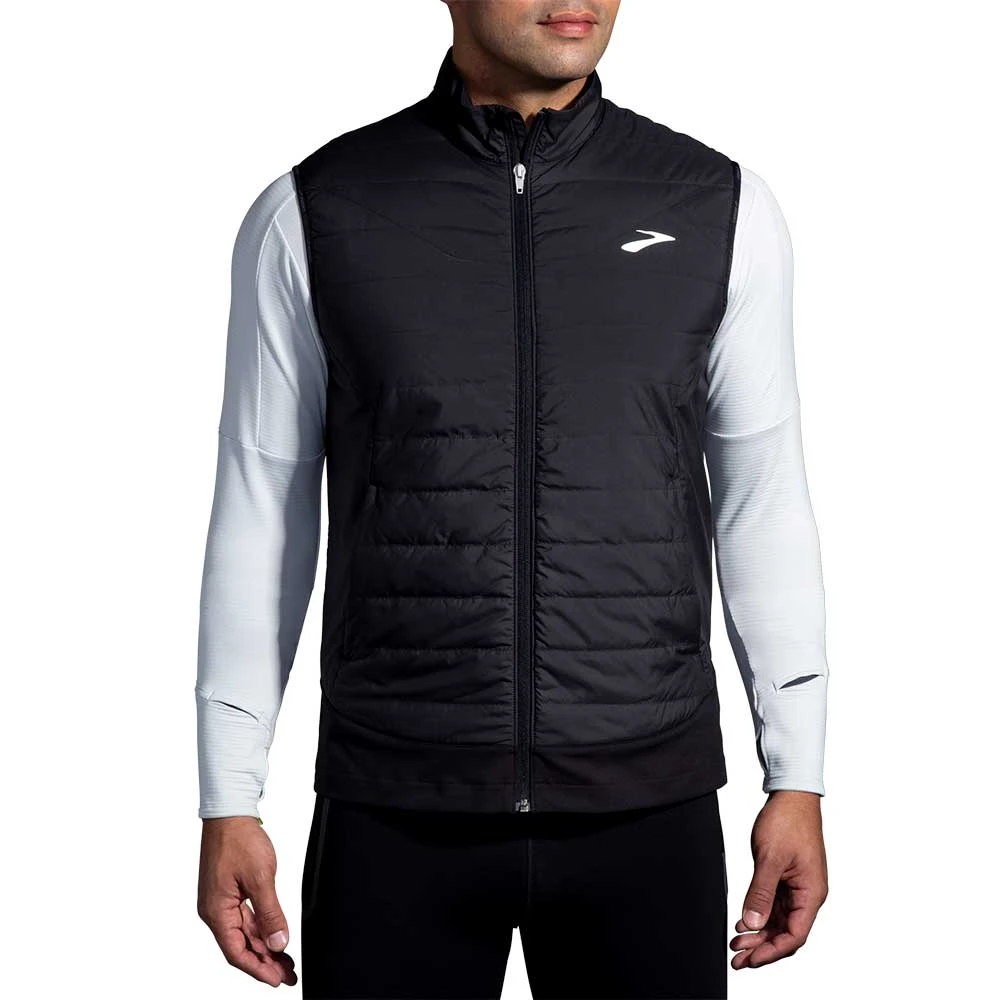 BROOKS Men's Shield Hybrid Vest 2.0 - Black 2 BROOKS Men's Shield Hybrid Vest 2.0 - Black - Image 2