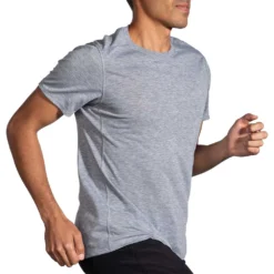 BROOKS Men's Distance Short Sleeve 2.0 Top - Heather Ash 5 BROOKS Men's Distance Short Sleeve 2.0 Top - Heather Ash -Patagonia Shop 211453 087 MV Distance Short Sleeve 2