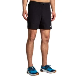 BROOKS Men's High Point 7" 2-in-1 Short - Black -Patagonia Shop 211454 001 MF High Point 7in 2in1 Short