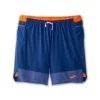 BROOKS Men's High Point 7" 2-in-1 Short - Dk Aegean/Bright Oran