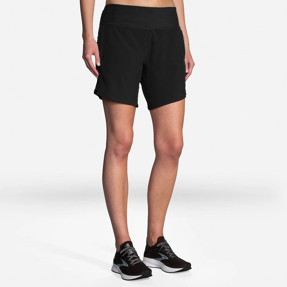 BROOKS Women's Chaser 7" Short - Black 2 BROOKS Women's Chaser 7" Short - Black - Image 2