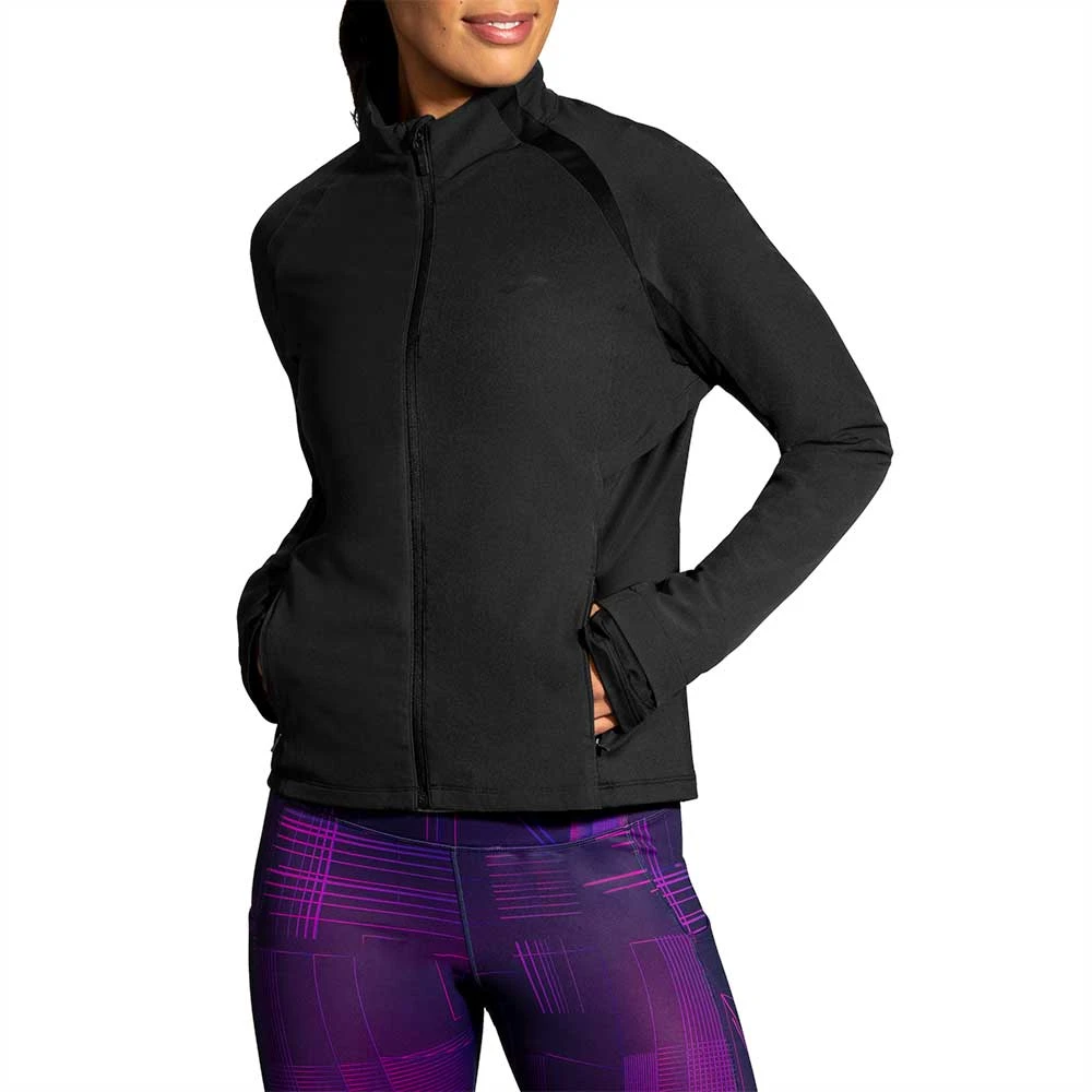 BROOKS Women's Fusion Hybrid Jacket - Black 4 BROOKS Women's Fusion Hybrid Jacket - Black - Image 4