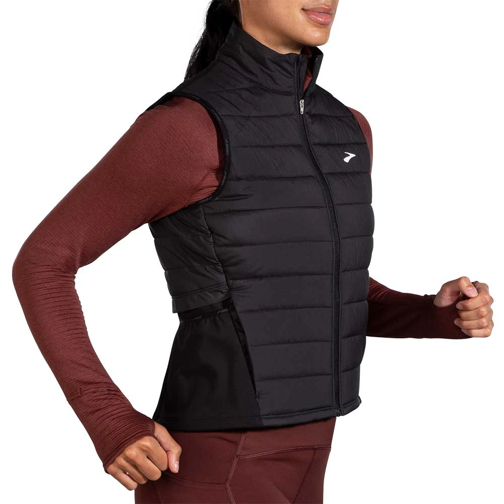 BROOKS Women's Shield Hybrid Vest 2.0 - Black 3 BROOKS Women's Shield Hybrid Vest 2.0 - Black - Image 3