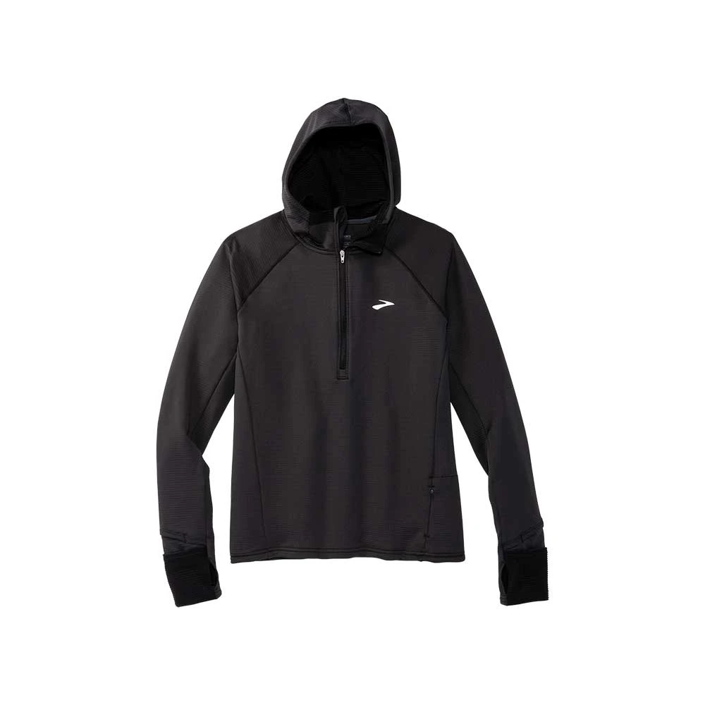 BROOKS Women's Notch Thermal Hoodie 2.0 - Black 1 BROOKS Women's Notch Thermal Hoodie 2.0 - Black