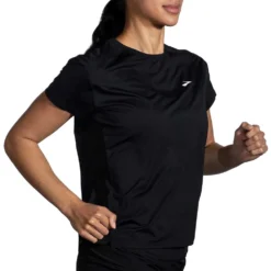 BROOKS Women's Sprint Free Short Sleeve 2.0 - Black -Patagonia Shop 221613 001 MV Sprint Free Short Sleeve 2