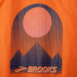 BROOKS Women's Distance Short Sleeve 2.0 - Htr Bright Orange/Eclipse -Patagonia Shop 221614 880 D1 Distance Short Sleeve 2