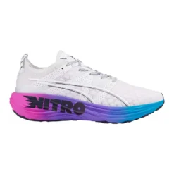 Puma Men's ForeverRun Nitro Sunset Running Shoe - White/Luminous Blue/Electric Orchid- Regular (D)