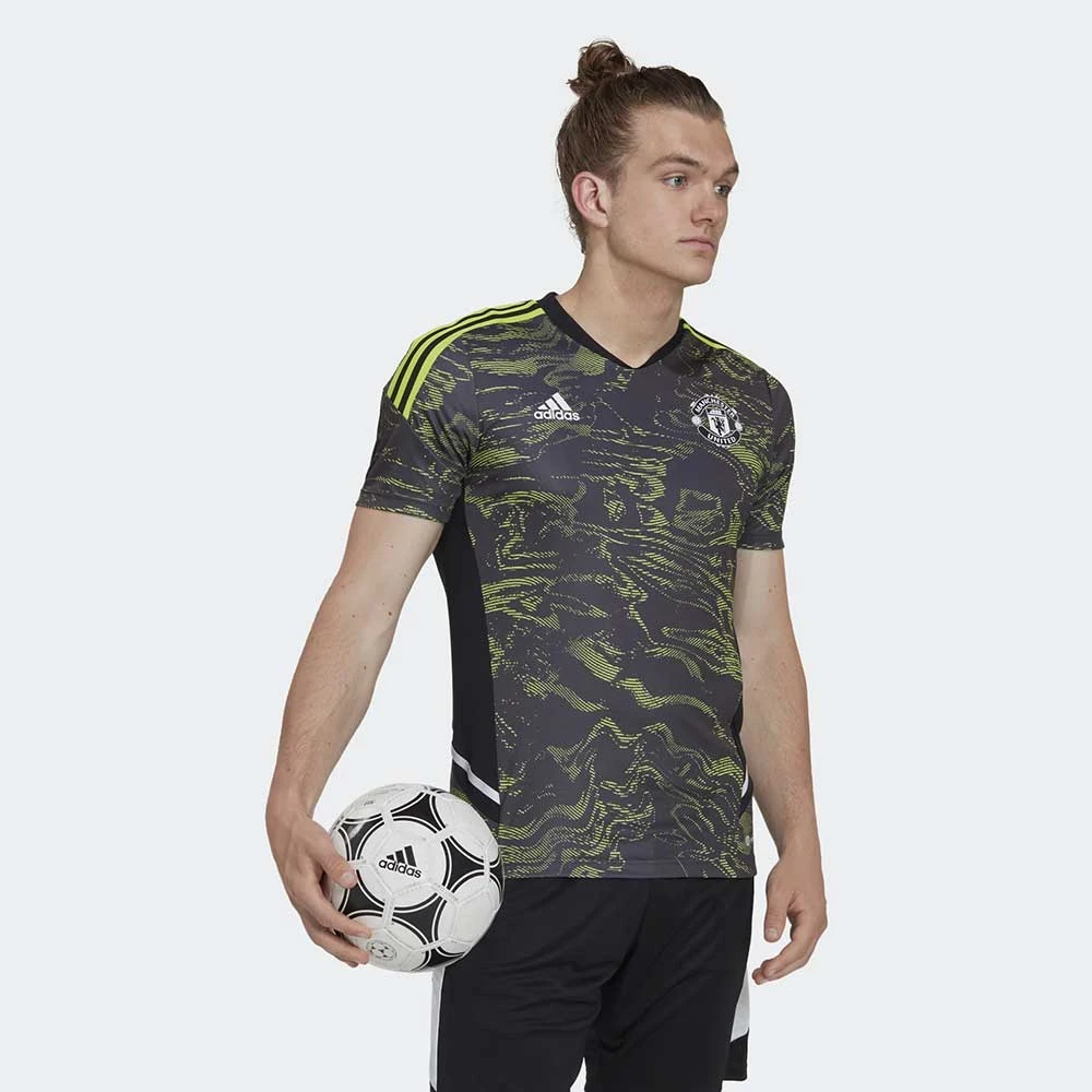 ADIDAS Men's Manchester United Condivo 22/23 Training Top - Semi Solar Slime/Black 2 ADIDAS Men's Manchester United Condivo 22/23 Training Top - Semi Solar Slime/Black - Image 2