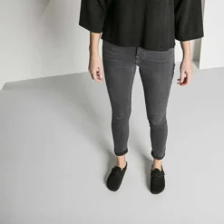 Birkenstock Boston Shearling Black Suede Leather- Regular/Wide -Patagonia Shop 259883 f look f 1