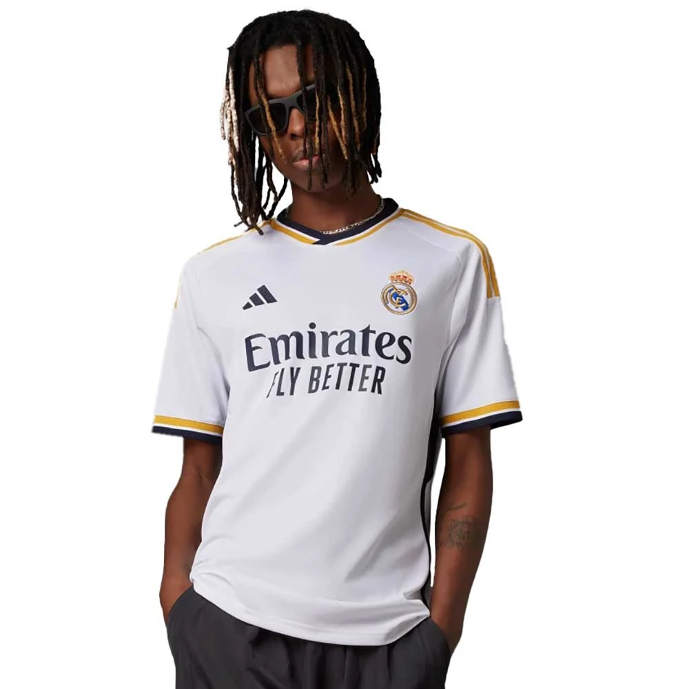 ADIDAS Men's REAL Madrid Home Jersey - White 4 ADIDAS Men's REAL Madrid Home Jersey - White - Image 4