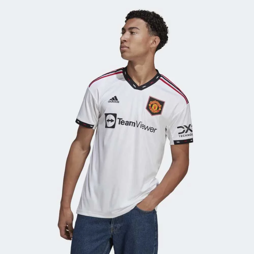 Men's Adidas Manchester United 22/23 Away Jersey - White 2 Men's Adidas Manchester United 22/23 Away Jersey - White - Image 2