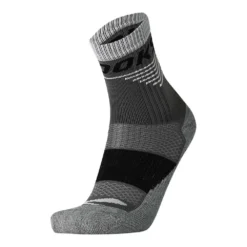 BROOKS Unisex High Point Crew Sock - Asphalt/Black