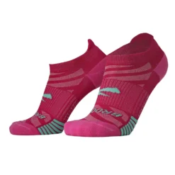BROOKS Unisex Ghost Lite No Show 2-Pack Socks - Pink/Salt & Light Grey -Patagonia Shop 280496 612 D2 Ghost Lite No Show 2 Pack 1