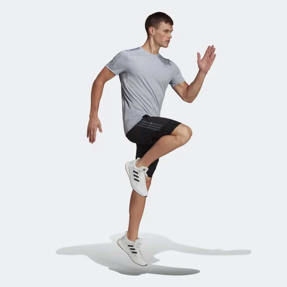 ADIDAS Men's Own The Run Tee - Halo Silver 4 ADIDAS Men's Own The Run Tee - Halo Silver - Image 4