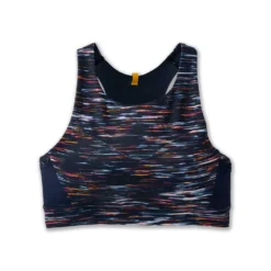 BROOKS Women's Drive 3 Pocket Sports Bra - Sundial Velocity Print