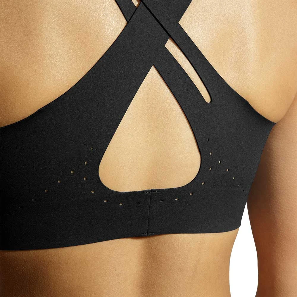 BROOKS Women's Dare Crossback Run Bra 2.0 -Black 8 BROOKS Women's Dare Crossback Run Bra 2.0 -Black - Image 8