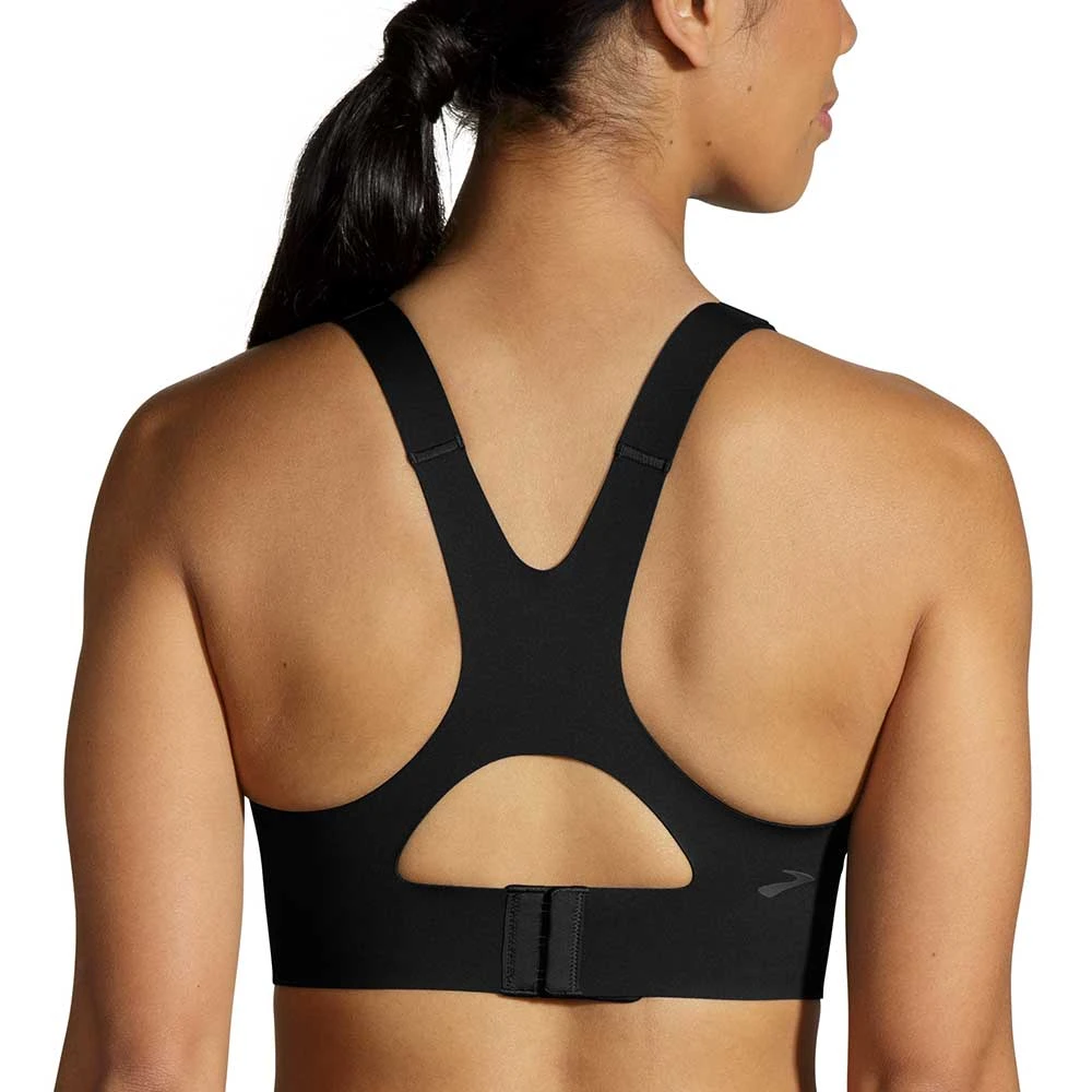 BROOKS Women's Dare Racerback Run Bra 2.0 - Black 2 BROOKS Women's Dare Racerback Run Bra 2.0 - Black - Image 2