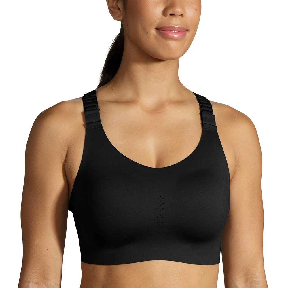 BROOKS Women's Dare Racerback Run Bra 2.0 - Black 3 BROOKS Women's Dare Racerback Run Bra 2.0 - Black - Image 3