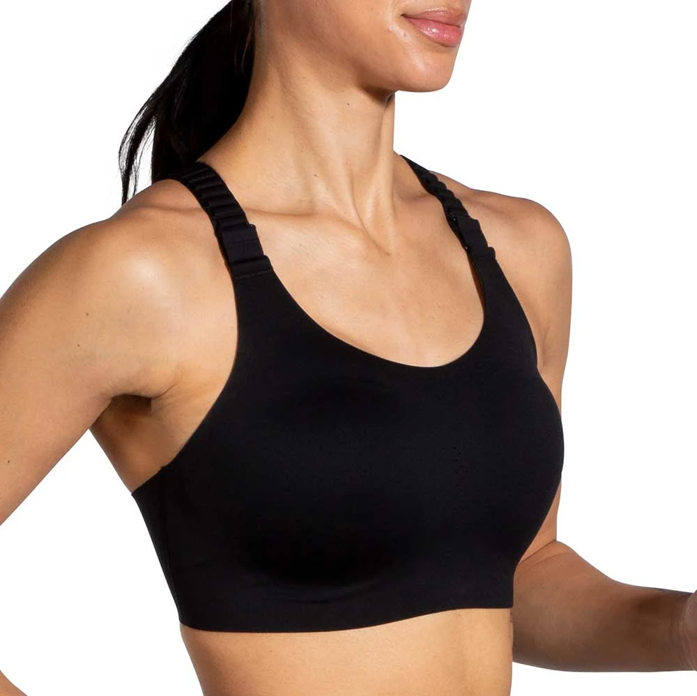 BROOKS Women's Dare Racerback Run Bra 2.0 - Black 4 BROOKS Women's Dare Racerback Run Bra 2.0 - Black - Image 4