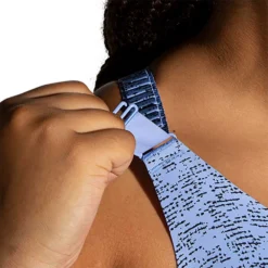 BROOKS Women's Dare Racerback 2.0 Run Bra - Blue Lavender Terrain Print 21 BROOKS Women's Dare Racerback 2.0 Run Bra - Blue Lavender Terrain Print -Patagonia Shop 350085 484 D2 Dare Racerback Run Bra 2