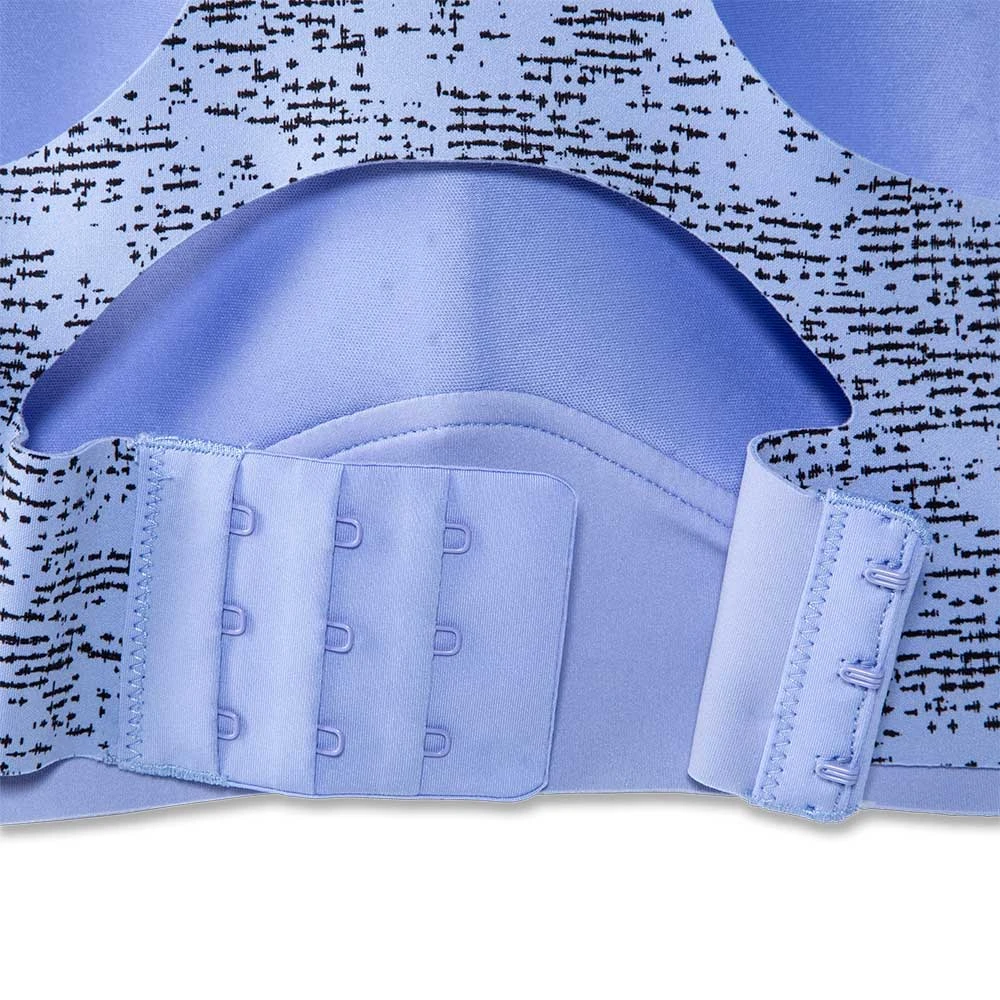 BROOKS Women's Dare Racerback 2.0 Run Bra - Blue Lavender Terrain Print 5 BROOKS Women's Dare Racerback 2.0 Run Bra - Blue Lavender Terrain Print - Image 5