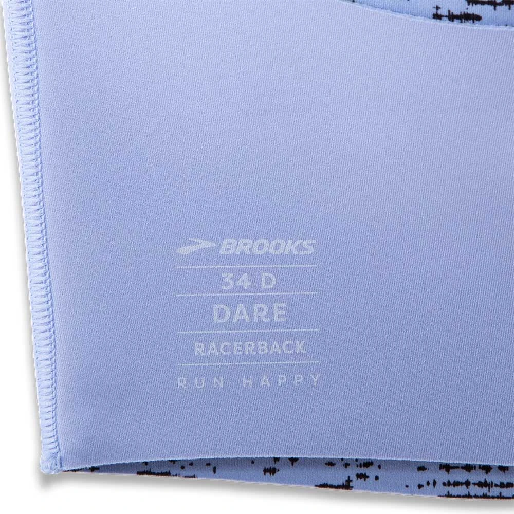 BROOKS Women's Dare Racerback 2.0 Run Bra - Blue Lavender Terrain Print 11 BROOKS Women's Dare Racerback 2.0 Run Bra - Blue Lavender Terrain Print - Image 11