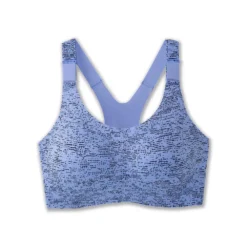 BROOKS Women's Dare Racerback 2.0 Run Bra - Blue Lavender Terrain Print
