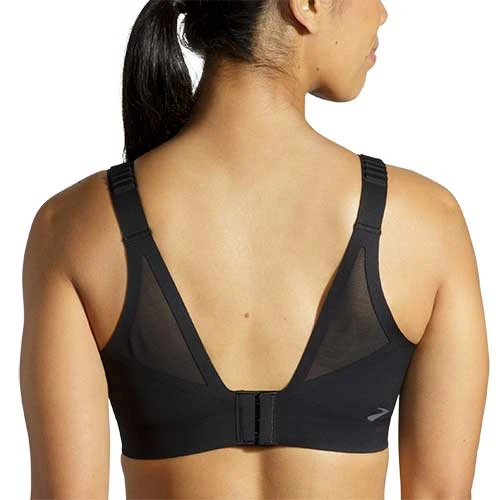 BROOKS Women's Dare Scoopback Run Bra 2.0 - Black 2 BROOKS Women's Dare Scoopback Run Bra 2.0 - Black - Image 2