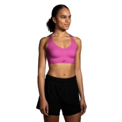 BROOKS Women's Dare Strappy 2.0 Run Bra - Frosted Mauve -Patagonia Shop 350088 607 MF Dare Strappy Run Bra 2