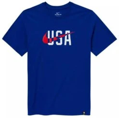 Nike Men's USA Swoosh Fed WC22 Tee - Bright Blue