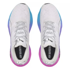 Puma Men's ForeverRun Nitro Sunset Running Shoe - White/Luminous Blue/Electric Orchid- Regular (D) -Patagonia Shop 38000702 WhiteBlue TOP