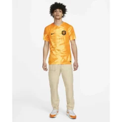 Men's Nike Netherlands 2022/23 DF Stadium Home Jersey - Laser Orange/Black