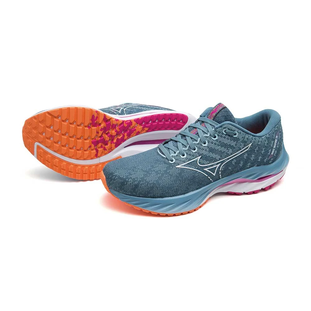 Mizuno Women's Wave Inspire 19 Running Shoe- Provincial Blue/White- Wide (D) 3 Mizuno Women's Wave Inspire 19 Running Shoe- Provincial Blue/White- Wide (D) - Image 3