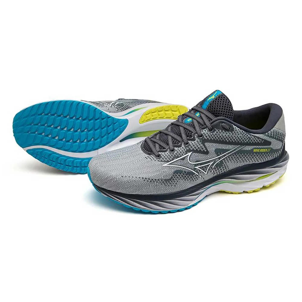 Mizuno Men's Wave Rider 27 Running Shoe - Pearl Blue/White - Regular (D) 11 Mizuno Men's Wave Rider 27 Running Shoe - Pearl Blue/White - Regular (D) - Image 11