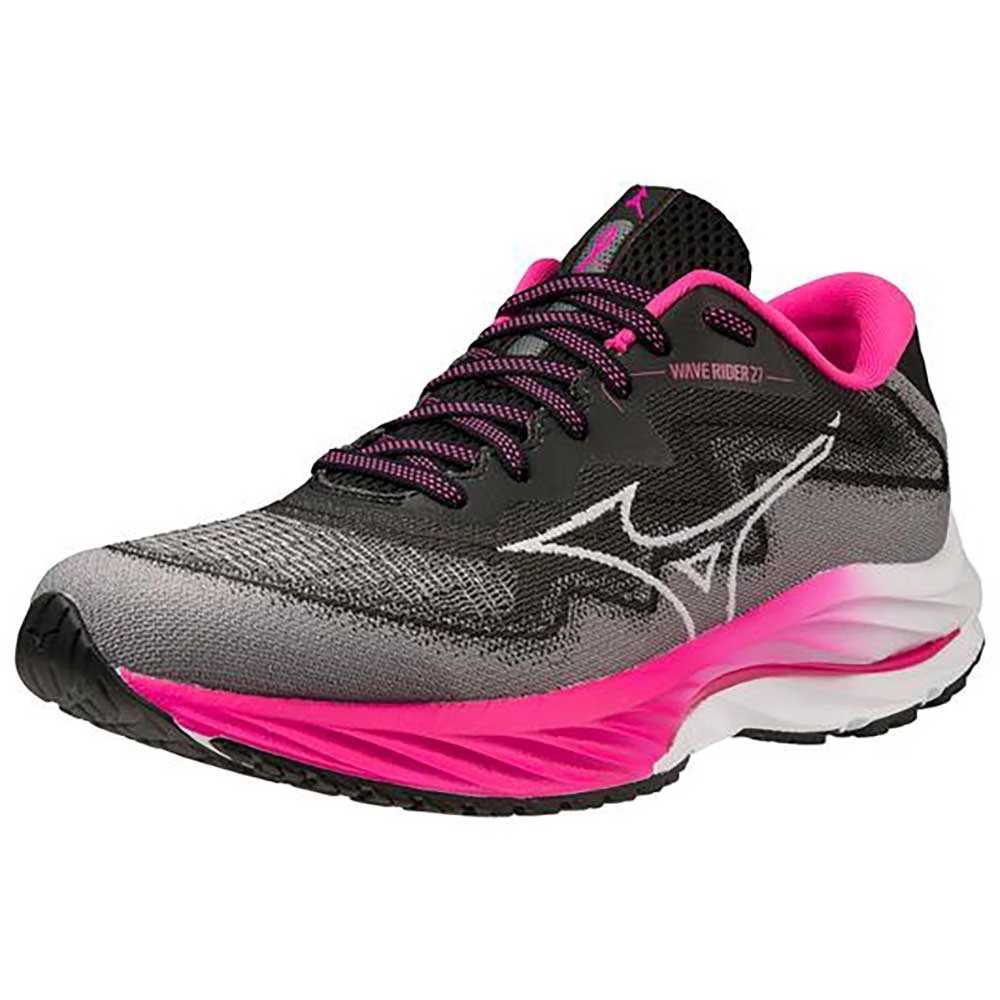 Mizuno Women's Project Zero Wave Rider 27 Running Shoe - Black/White- Regular (B) 3 Mizuno Women's Project Zero Wave Rider 27 Running Shoe - Black/White- Regular (B) - Image 3