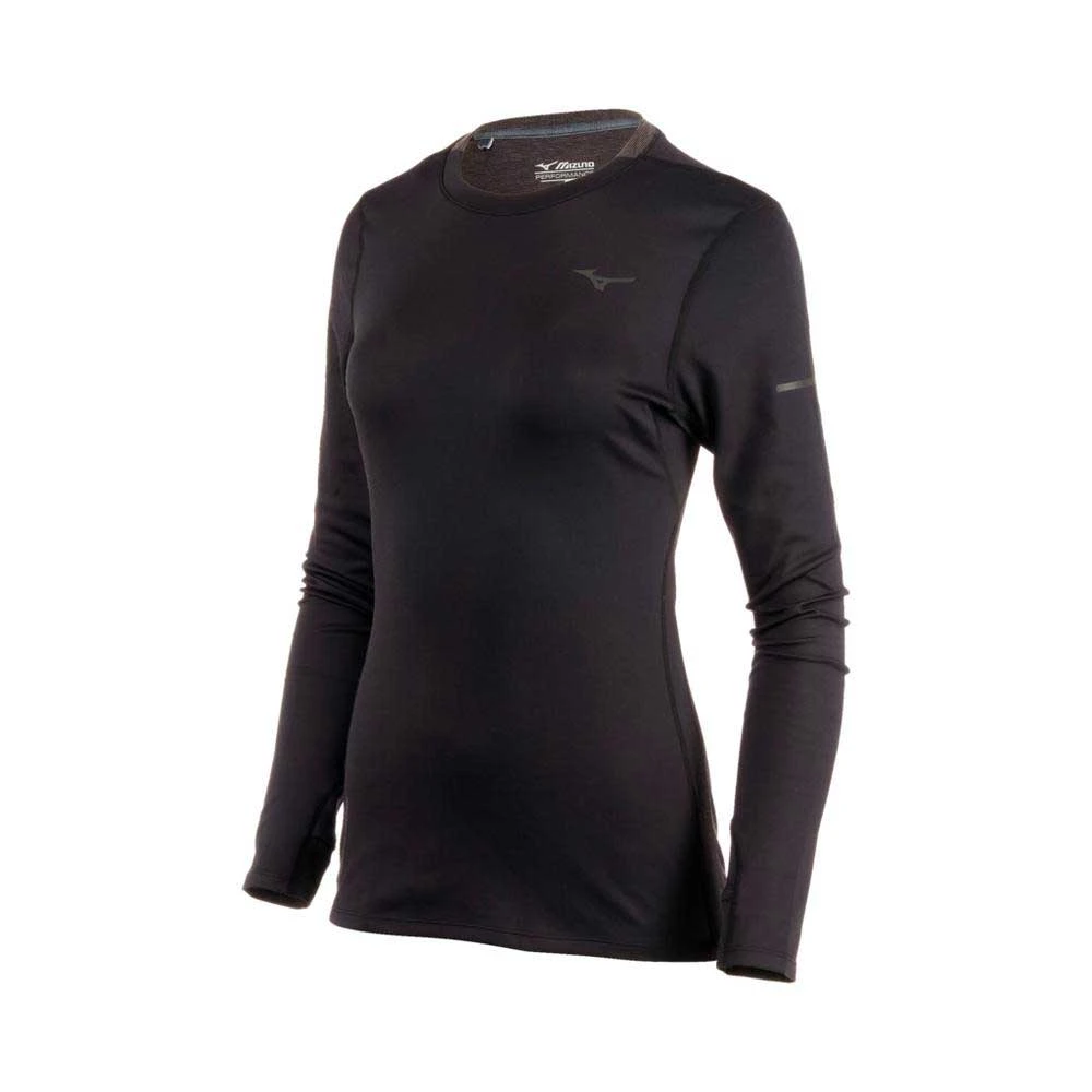 Mizuno Women's Breath Thermo Long Sleeve - Black 1 Mizuno Women's Breath Thermo Long Sleeve - Black