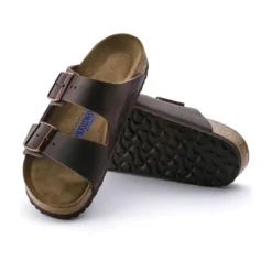 Birkenstock Arizona Soft Footbed Habana Dark Brown Oiled Leather Sandal- Regular/Wide -Patagonia Shop 452761 sole