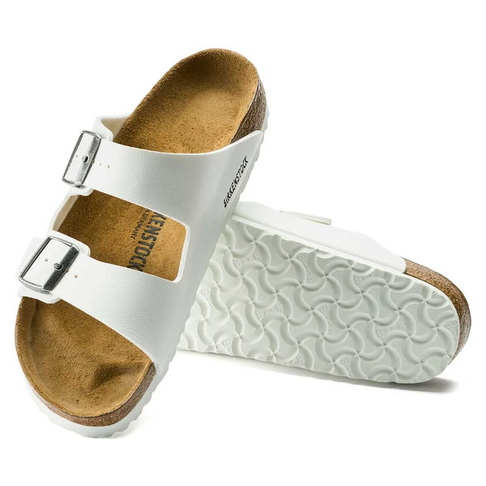 Birkenstock Women's Arizona Birko Flor Sandal- White- Medium/Narrow 4 Birkenstock Women's Arizona Birko Flor Sandal- White- Medium/Narrow - Image 4