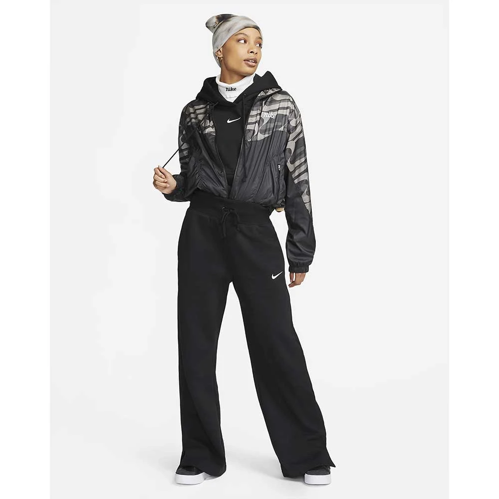 Nike Women's Fleece High Rise Pant Wide - Black 2 Nike Women's Fleece High Rise Pant Wide - Black - Image 2