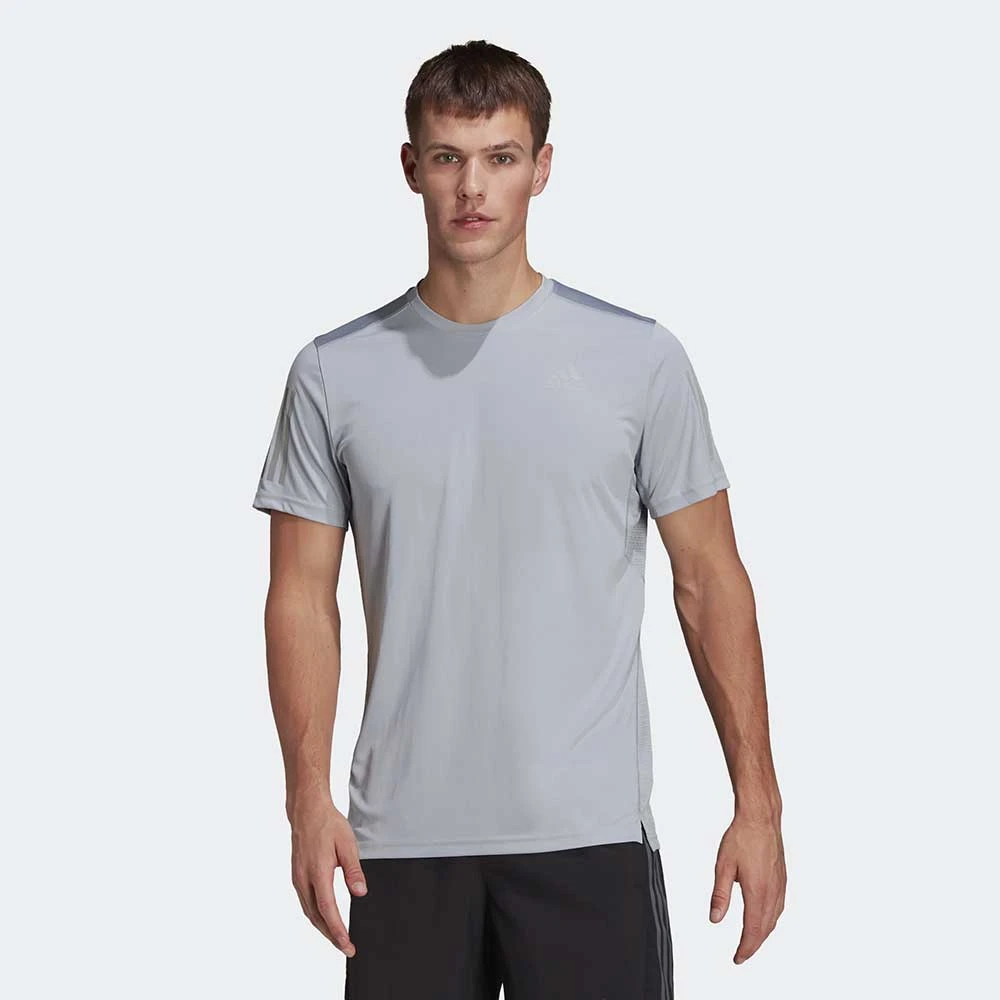 ADIDAS Men's Own The Run Tee - Halo Silver 2 ADIDAS Men's Own The Run Tee - Halo Silver - Image 2