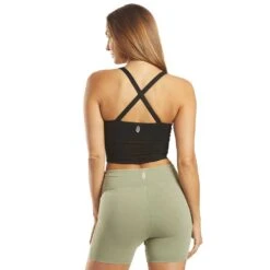 Women's Good Karma Crop Tank - Solid Black -Patagonia Shop 6573247135787 black 3a