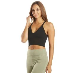 Women's Good Karma Crop Tank - Solid Black -Patagonia Shop 6573247135787 black 5a