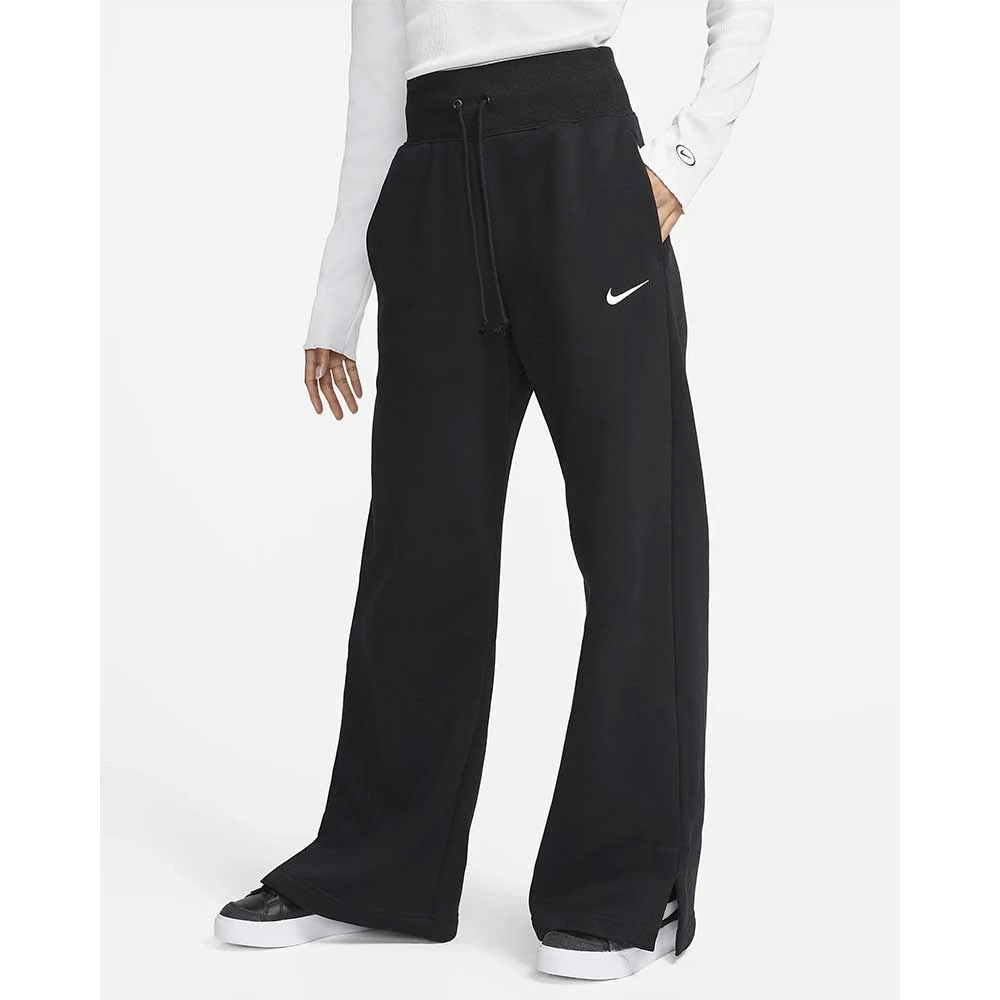 Nike Women's Fleece High Rise Pant Wide - Black 1 Nike Women's Fleece High Rise Pant Wide - Black