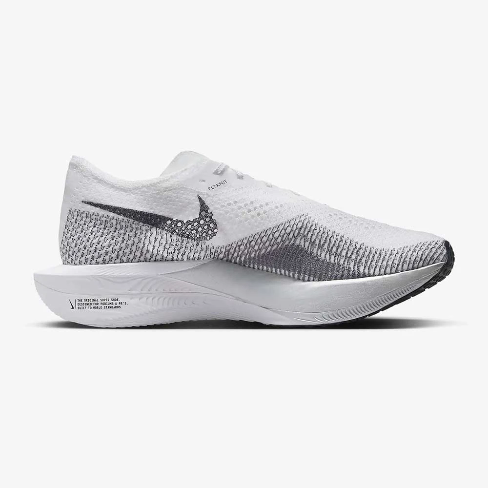Men's Nike ZoomX Vaporfly Next% 3 Running Shoe- White/Dark Smoke Grey/Particle Grey- Regular (D) 1 Men's Nike ZoomX Vaporfly Next% 3 Running Shoe- White/Dark Smoke Grey/Particle Grey- Regular (D)