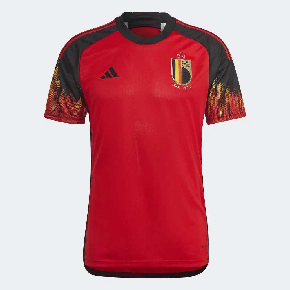ADIDAS Men's Belgium 2022 Home Jersey - Red/Black 1 ADIDAS Men's Belgium 2022 Home Jersey - Red/Black