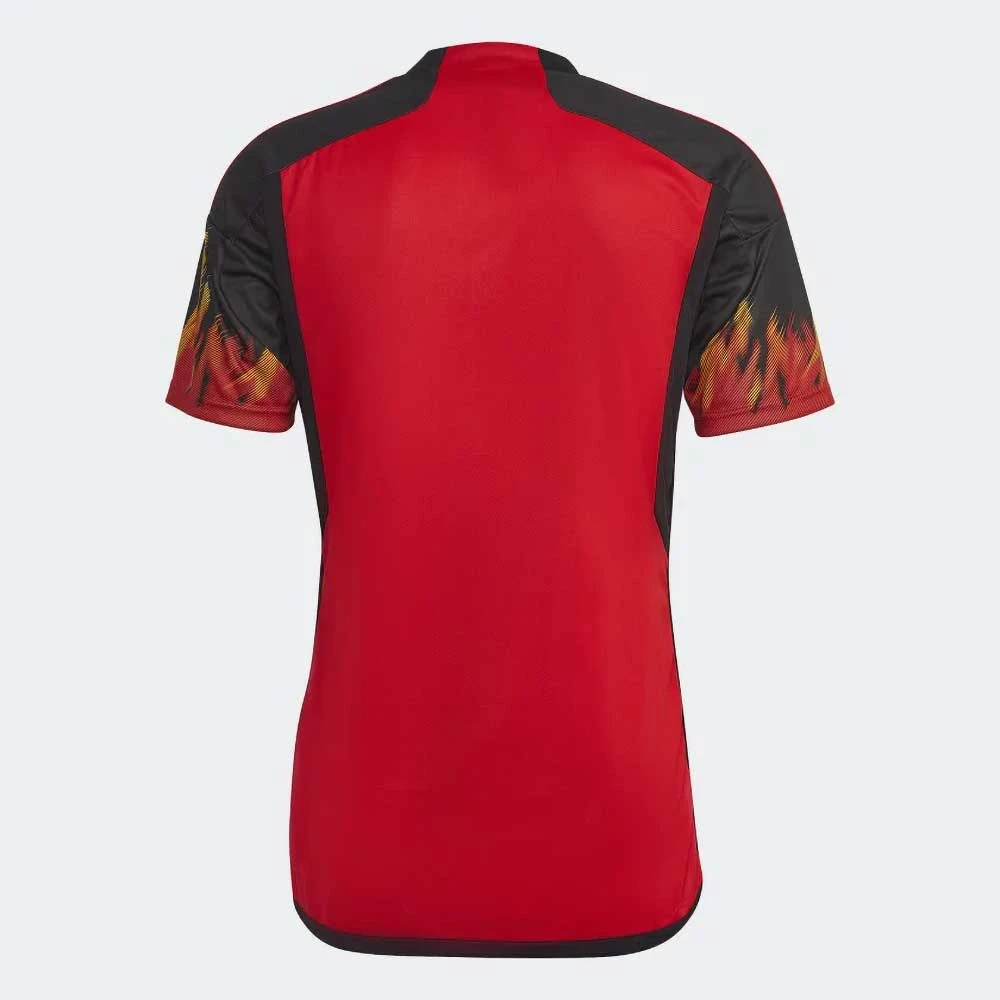ADIDAS Men's Belgium 2022 Home Jersey - Red/Black 6 ADIDAS Men's Belgium 2022 Home Jersey - Red/Black - Image 6