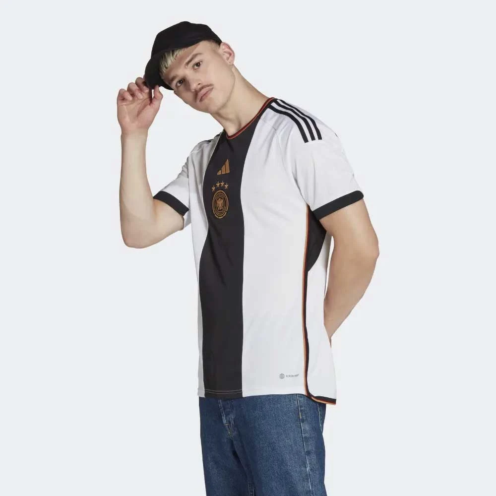 ADIDAS Men's Germany 2022 Home Jersey - White 4 ADIDAS Men's Germany 2022 Home Jersey - White - Image 4