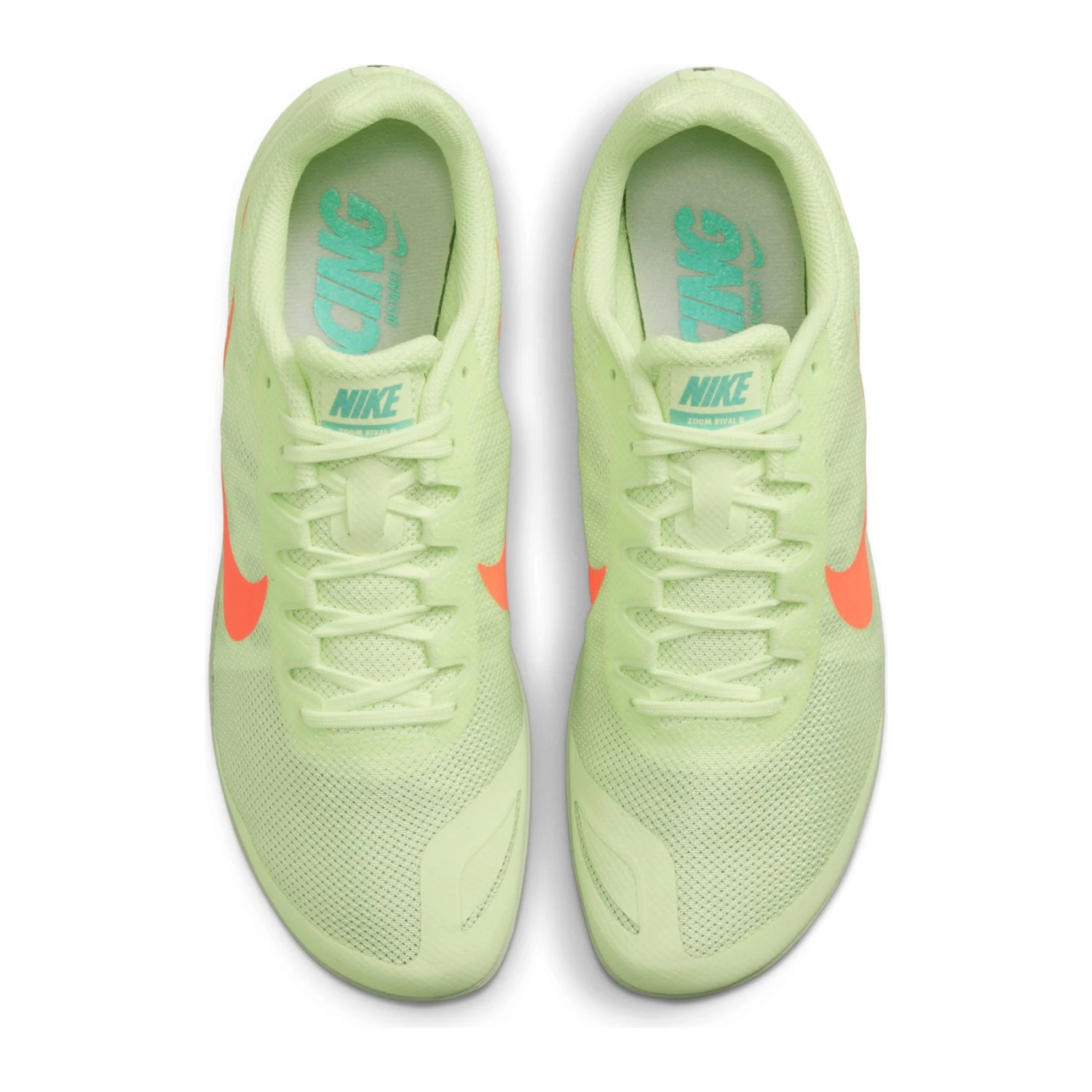 Nike Unisex Zoom Rival D Track Spike - Barely Volt/Hyper Orange/Dynamic Turq - Regular (D) 3 Nike Unisex Zoom Rival D Track Spike - Barely Volt/Hyper Orange/Dynamic Turq - Regular (D) - Image 3