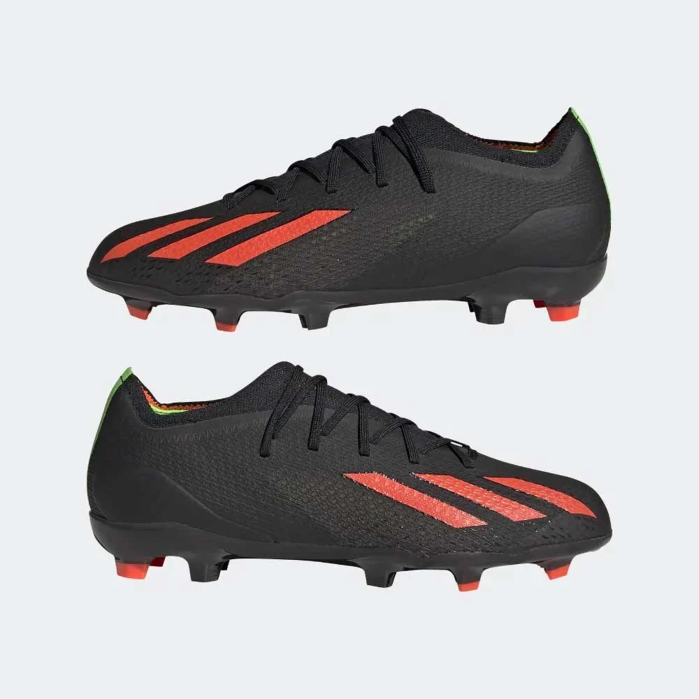ADIDAS Youth JR X SpeedPortal 1 FG Soccer Shoe - Core Black/Solar Red/Solar Green 5 ADIDAS Youth JR X SpeedPortal 1 FG Soccer Shoe - Core Black/Solar Red/Solar Green - Image 5