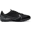 Nike Jr. Mercurial Vapor 13 Academy TF Soccer Cleat - Black/Cool Grey/Metallic Cool Grey